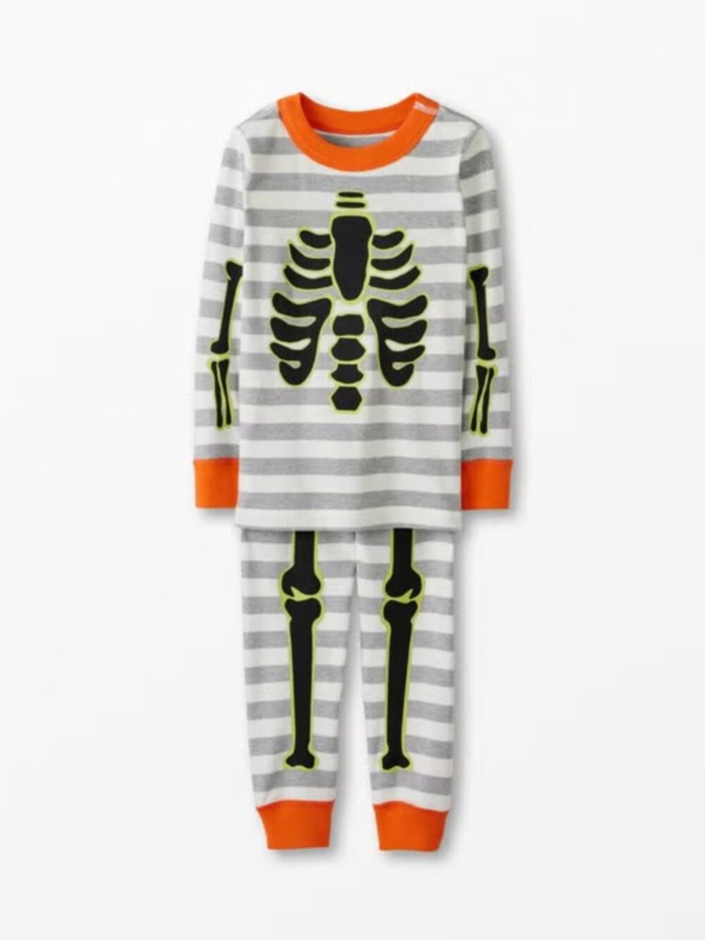 Hanna Andersson Glow-in-the-dark Halloween Skeleton PJs
